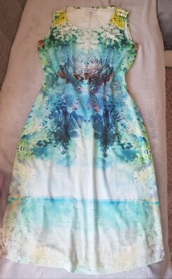 Kleid Laura Kent Gr. 40 türkis grün blau Fisch ohne Arm  Neu 
