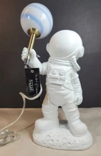 Space Astronaut Tabletop Globe Lamp StyleCraft Accent Light Moon Base 15.5in NWT