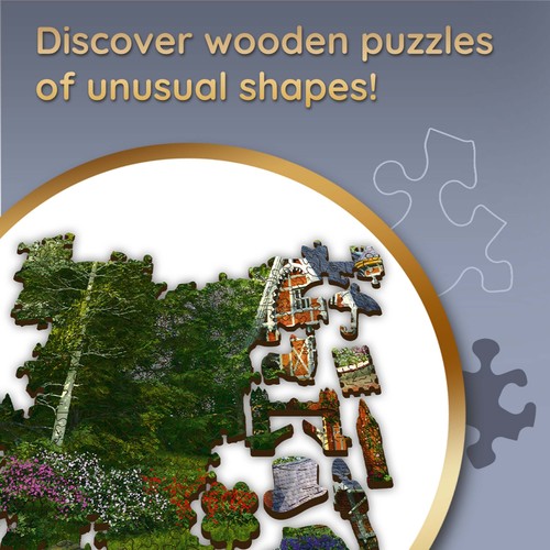 Puzzle en bois Trefl Wood Craft 1000 pièces - Maison victorienne - Photo 7 sur 11