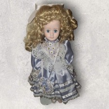 Poupée En Porcelaine Blonde Cheveux Bouclé Fabriqué En FRANCE