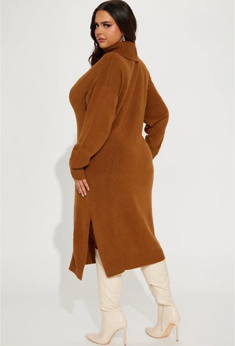Plus Size Midi Sweater Dress - Picture 2 of 2