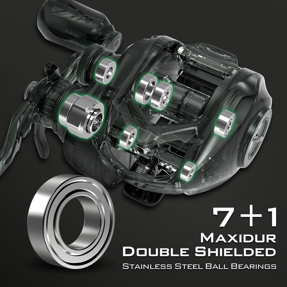 Bait Caster KastKing Spartacus II Baitcasting Fishing Reel, 6oz