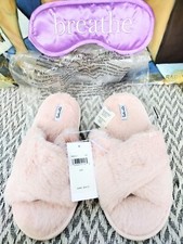 SPLENDID ANTHRO SZ S-M NWT 49 FUZZY SLIDES BEDROOM SLIPPERS HOUSE SHOES