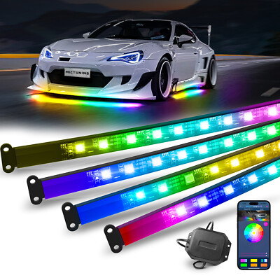 N3 LED Underglow Light Strips Dream Color Under Car Underbody Neon Accent Lights