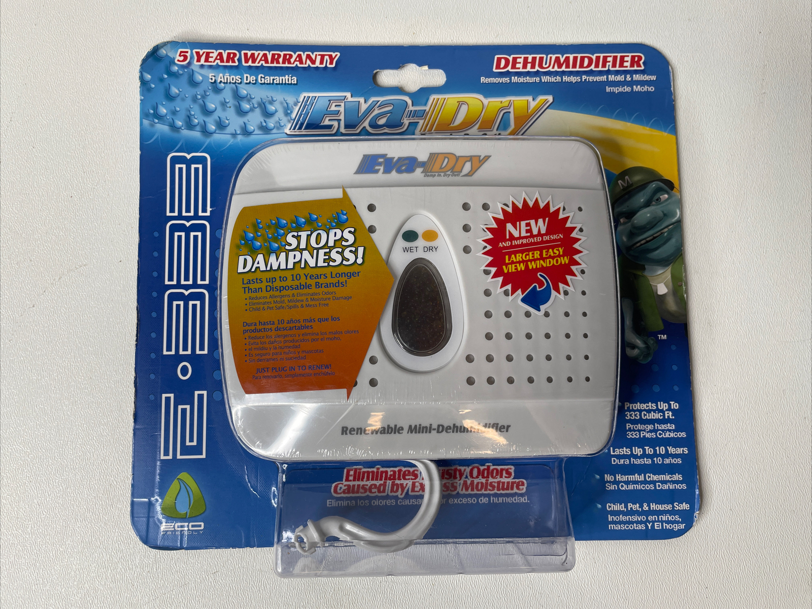 Eva Dry Wireless Mini Dehumidifier. Top Moisture Absorber for Small