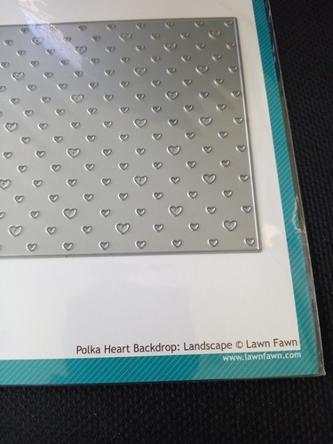 Lawn Fawn Lawn Cuts Custom Craft Die Polka Heart Backdrop: Landscape New - Picture 2 of 4