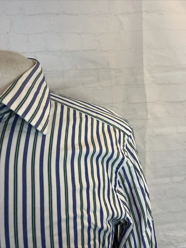 Thomas Pink Men's White Striped Cotton Dress Shirt 15.5 -34 $158 - Image 2 of 4