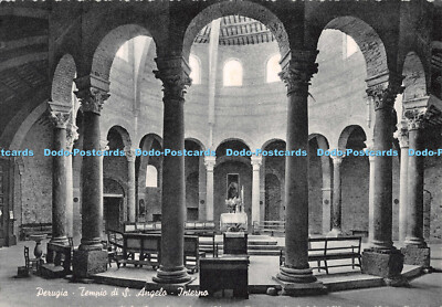 D092098 Perugia. Tempio di S. Angelo. Interno. Stab. Grafico Cesare Capello
