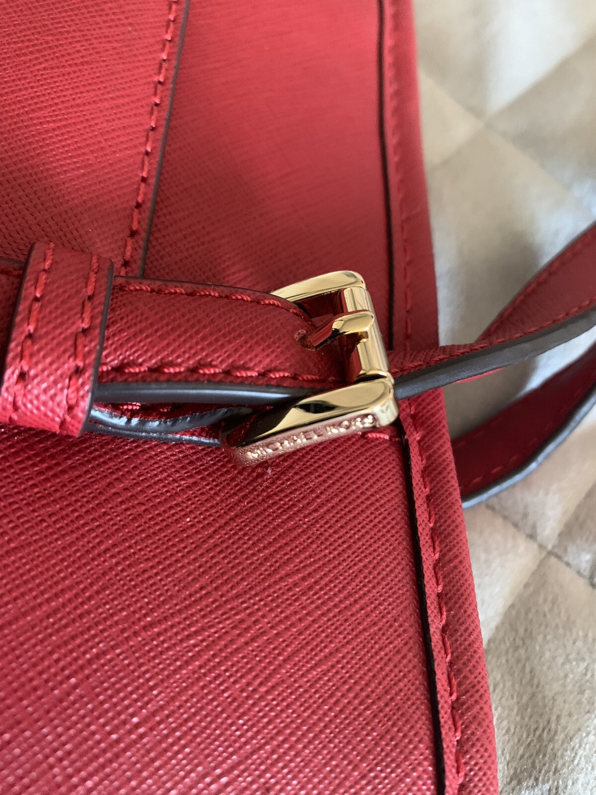 Michael Kors Shoulder Bag Underarm Handbag Leather Red eBay