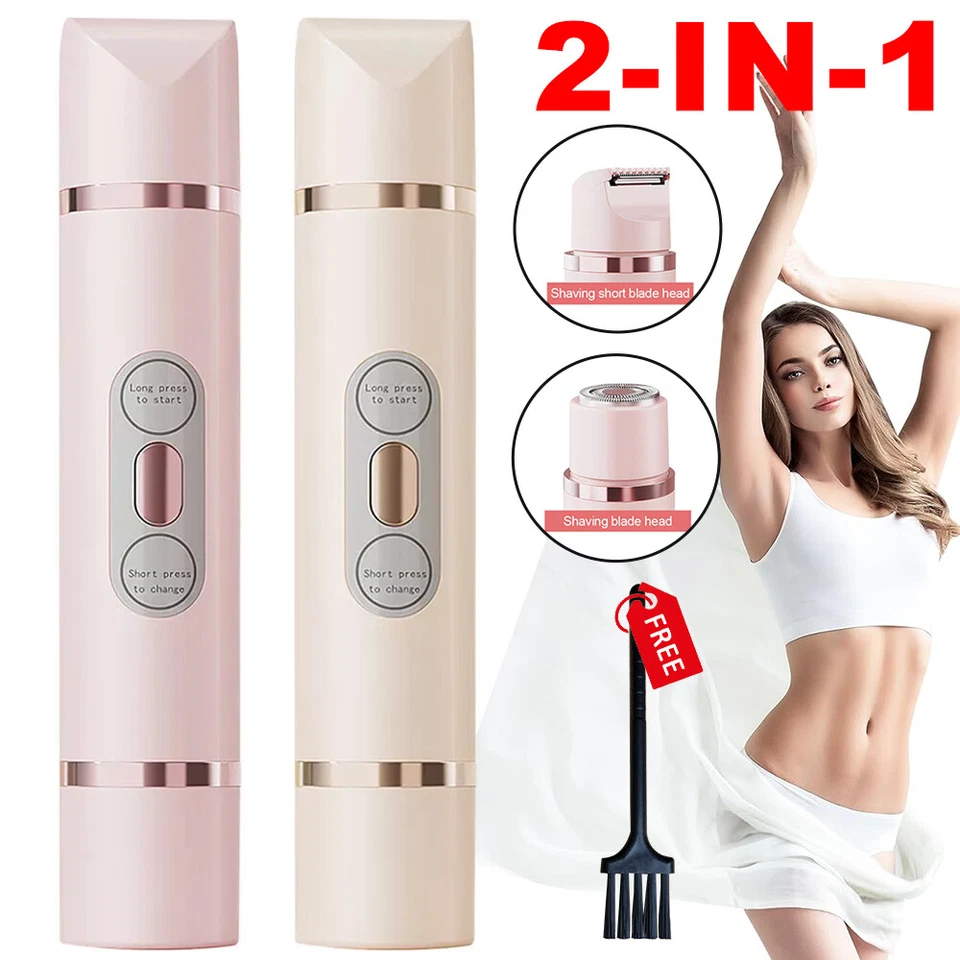 Elektrischer Rasierer für Frauen, 2-IN-1 Damenrasierer Gesicht & Bikini Trimmer  - Bild 2 von 4