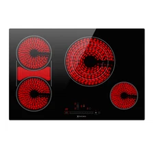 8600W 30" Electric Cooktop Ceramic Glass Stove Top 4 Burners Drop-in 220 - 240V#