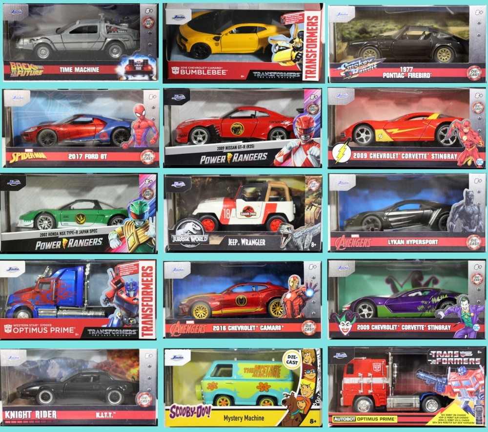 Jada DC Marvel Avengers Jurassic 1:32 Diecast Cars New Choose Your Model