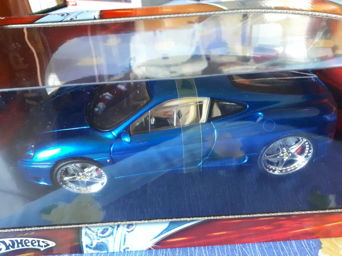 Ferrari F360 ミニカー 1:18 Hot Wheels Ferrari 360 Modena Blue Electric Whips Hot Wheels 1/18 | eBay