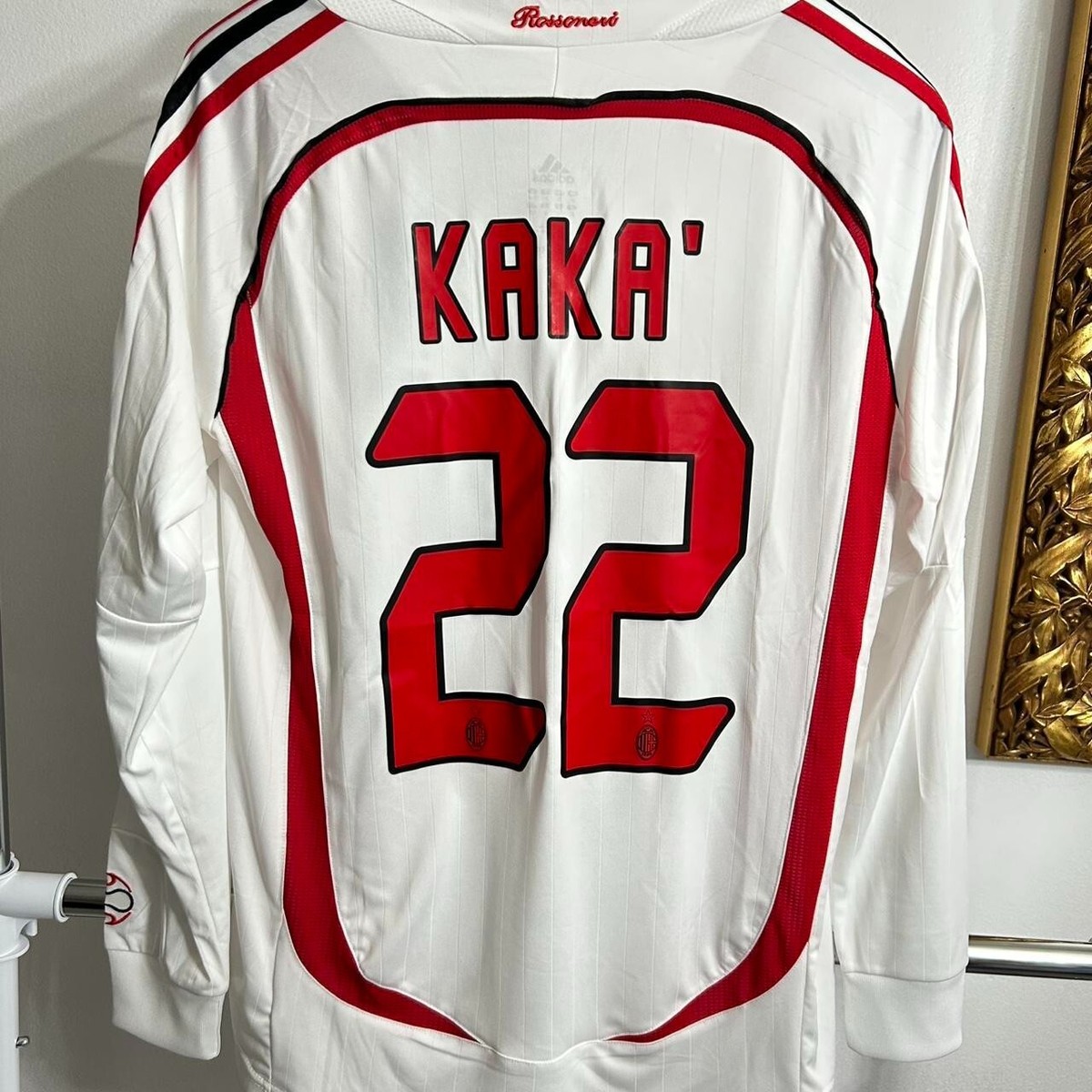 [希少]ACM カカ　KAKA ユニフォーム AC Milan 13/14 KAKA #22 Champions League Jersey M L/S Adidas
