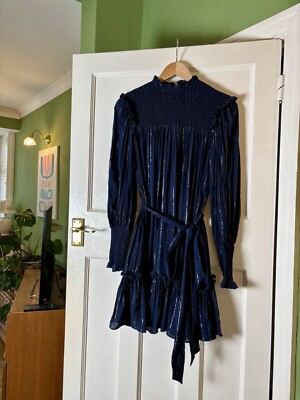 aje blue and white floral dress Temperley London Sample Sale