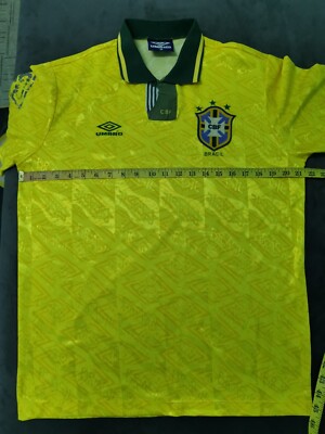 VINTAGE UMBRO BRAZIL CBF 1991-1993 HOME SHIRT JERSEY TRIKOT SOCCER