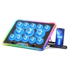 RGB Laptop Cooling Pad Gaming Laptop Cooler, Laptop Cooling Stand with 13 Quiet