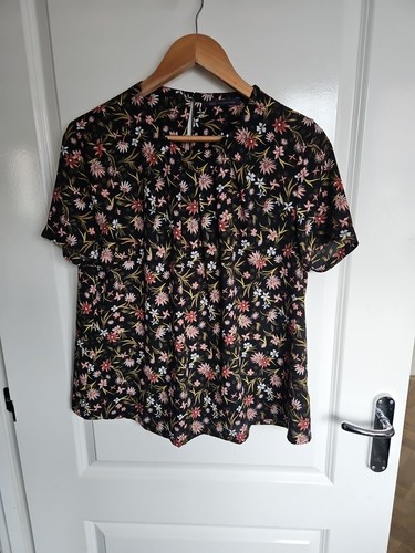 M&S Floral Multicolour Top Size 14