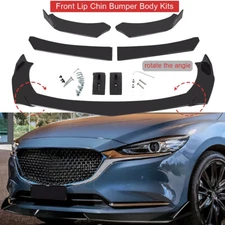 Glossy Black Front Bumper Lip Splitter Spoiler For Mazda 2 3 6 CX-3