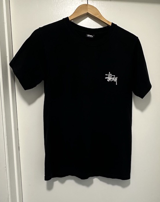 Vintage 90s  Stussy Mens Size S Small Black Cotton Classic Logo Skate T Shirt