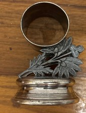 Antique Victorian Pairpoint Silverplate Flower Napkin Ring NO MONOGRAMS