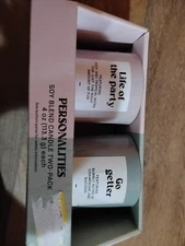 Set Of 2 Personality Candles Soy Blend 4oz Each