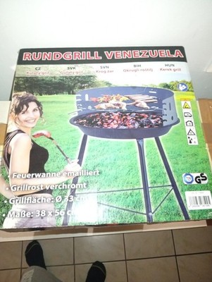 Activa Rundgrill Venezuela 33 cm Grillfläche, runder Holzkohlegrill, Rundgrill