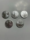 Lot Of 5 American Silver Eagles 1oz BU 2023 West Point