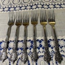 Versailles MSI Stainless Japan Set 6 Dinner Fork 7-3/8” Vintage