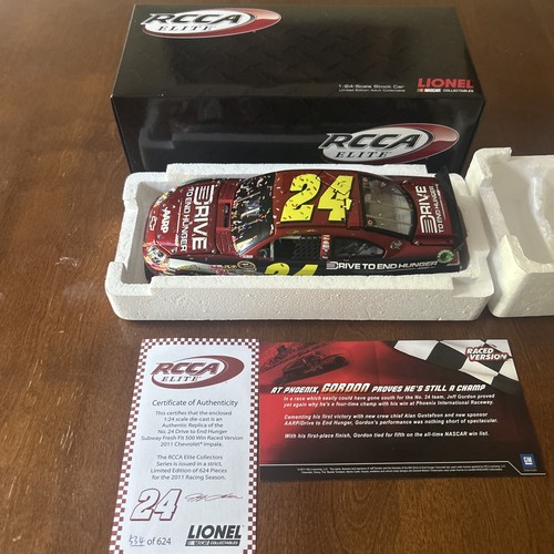 JEFF GORDON #24 AARP DRIVE TO END HUNGER PHOENIX WIN 2011 IMPALA ELITE -1 Of 624