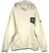 Reebok Mens Pullover Hoodie Sweatshirt Long Sleeve Pockets Size 2XL White