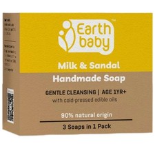 Earthbaby Milk And Sandal Handmade Soap 100gm Each Set Of 3