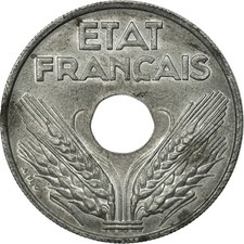 [#71226] Coin, France, État français, 20 Centimes, 1944, Paris, AU(50-53), Zinc