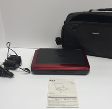 RCA DRC6331 9in Portable DVD Player Red/Black Dolby Digital Region 1 W/ Chargers