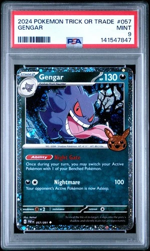 2024 POKEMON TRICK OR TRADE #057 GENGAR PSA 9