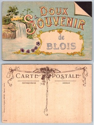 Doux Souvenir de Blois Waterfall Art Postcard Artaud & Nozais NANTES