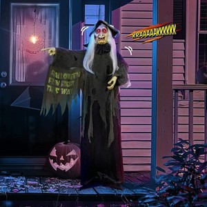 Yescom Animated Halloween Decorations Scary Witch 6FT Sound Activated Party 2026