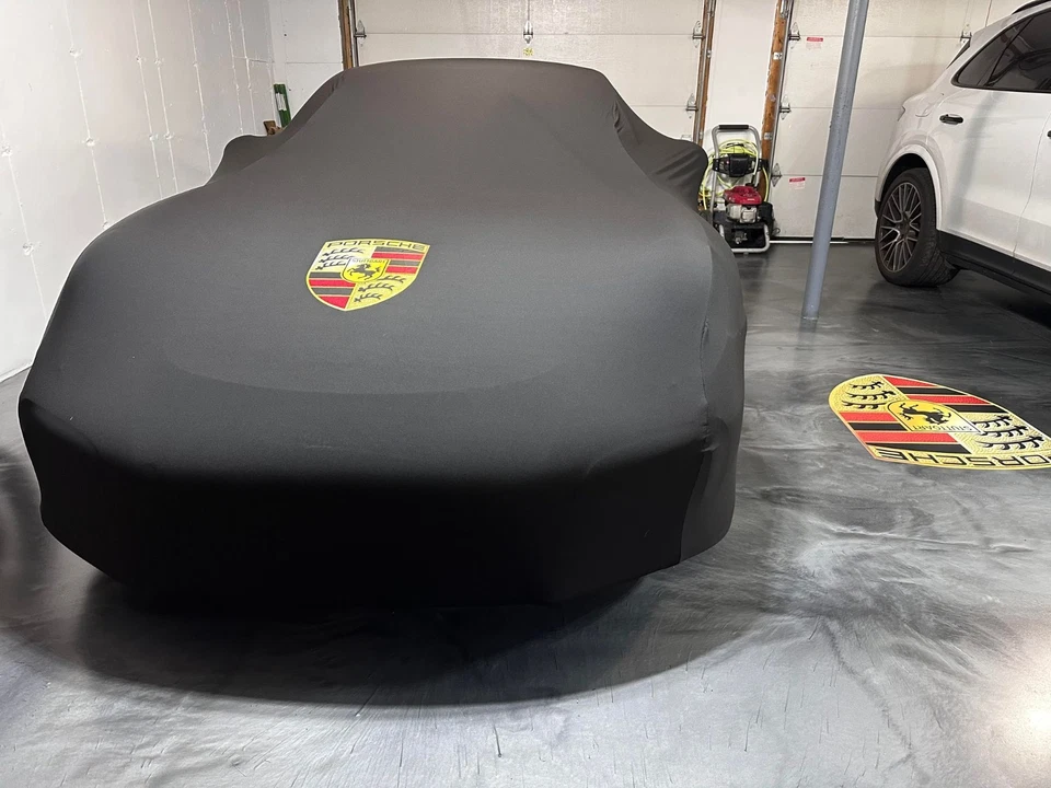 Black Soft Indoor Car Cover w/ Storage Bag Fits Porsche 911 Carrera Turbo GTS - Image 3 of 4