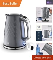 Windsor 1.7L Rapid Boil Kettle with Auto Shut-off & Limescale Filter - Grey