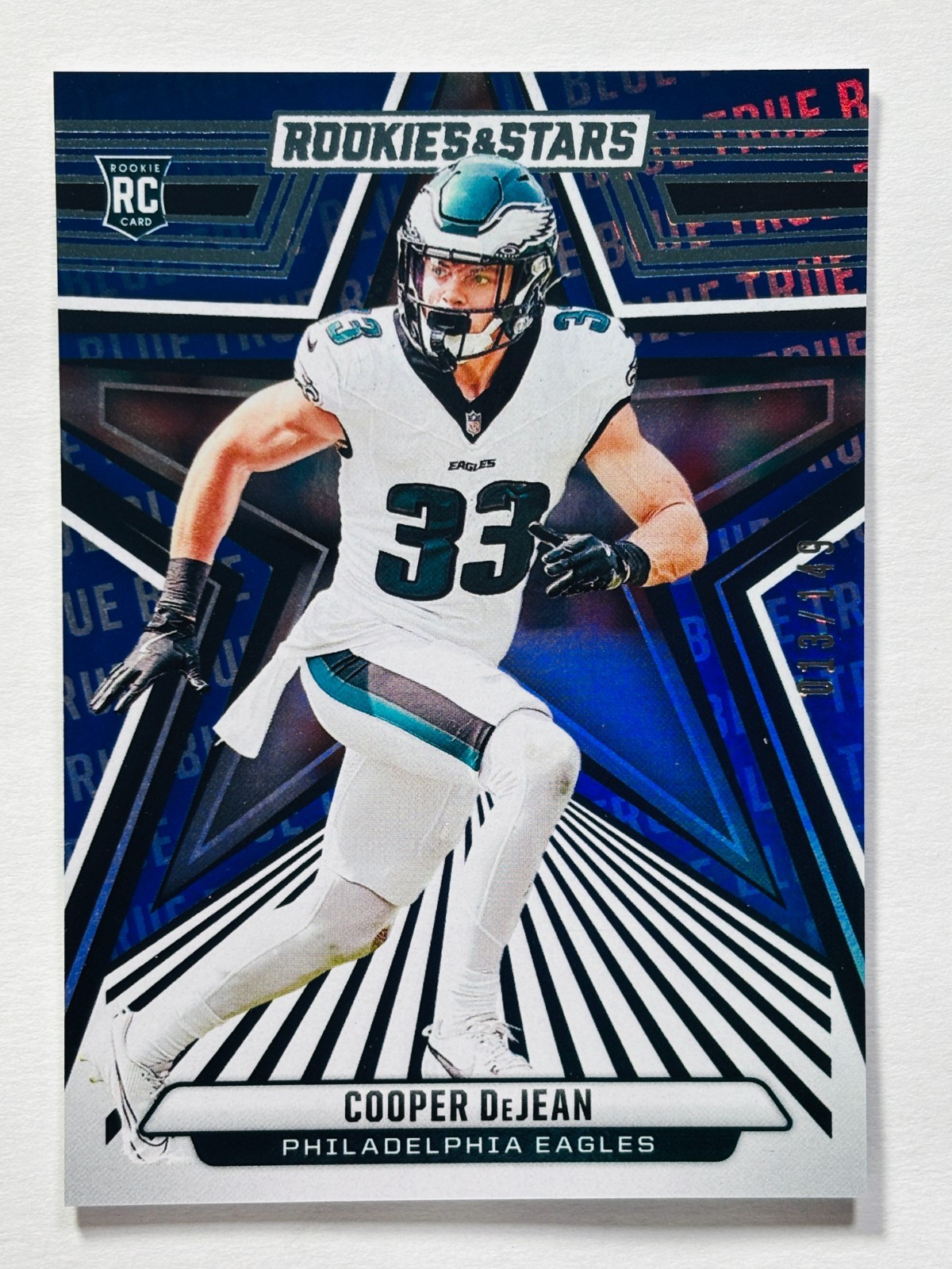 2024 Panini Rookies & Stars Cooper DeJean True Blue RC /149 Eagles