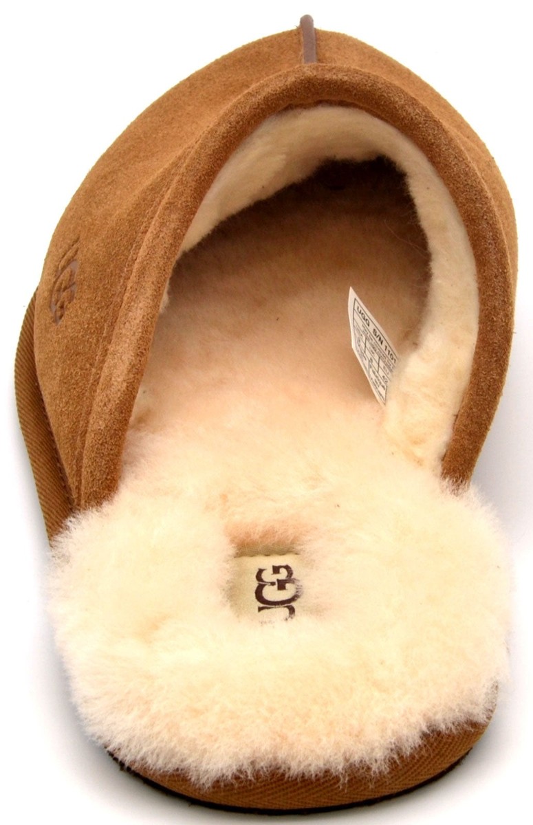 UGG Australia Mens Scuff Leather Closed Toe Slip on Slippers