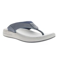 PROPET MSVO11 EASTON CUSHIONED NAVY & GREY NUBUCK FLIP FLOP SANDAL SIZE 9 5E