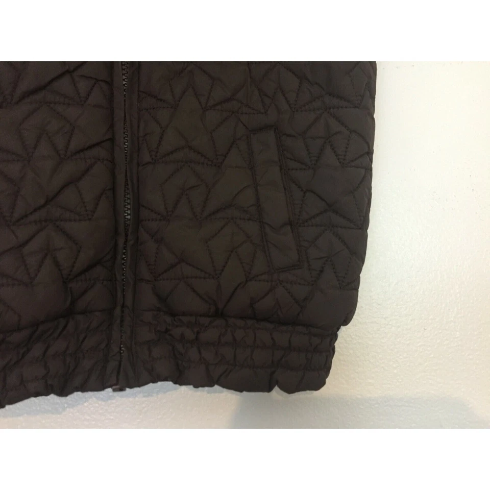 (JL) Y2K Gymboree Niña Chaleco Talla M (7/8) Imitación Piel Borde Chaqueta Edredón Marrón Sudadera con Capucha Foto 3 de 4