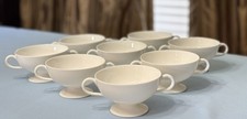 SET OF 8 Antique Haviland Co. Limoges Porcelain Double Handle Cream Soup Bowls