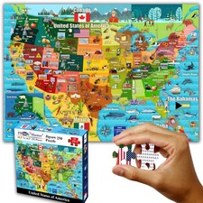 United States Map 250 Pieces Jigsaw Puzzle. Great Gift for Adults Seniors. ...