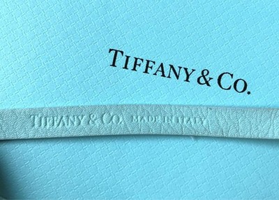 Tiffany&co. logo keychain leather charm Blue luxurious feel with