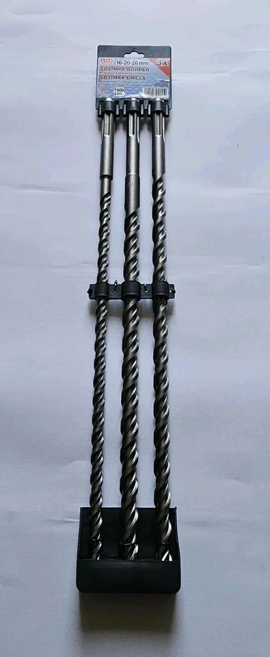 BGS SDS-Max Hammerbohrer SET für Bohrhammer, 3-teiliger Stein- u. Beton