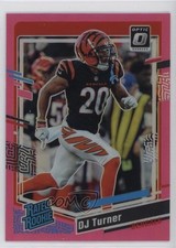 2023 Panini Donruss Optic Rated Rookie Pink Prizm DJ Turner #220 0y8x