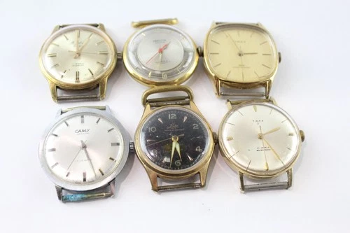 Vintage Watches Mechanical Camy Timex UNTESTED x 6