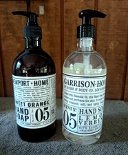 (2) SWEET ORANGE & LEMON VERBENA Garrison + Home & Body Co HAND SOAP 43 oz